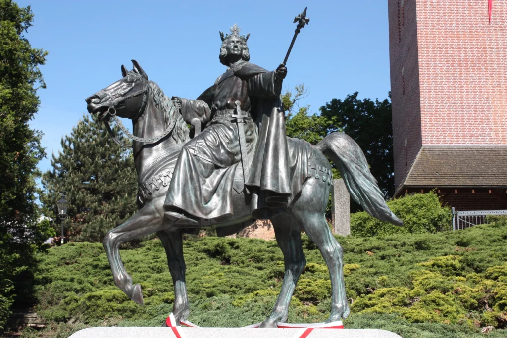 Król Przemysł II — brąz / granit